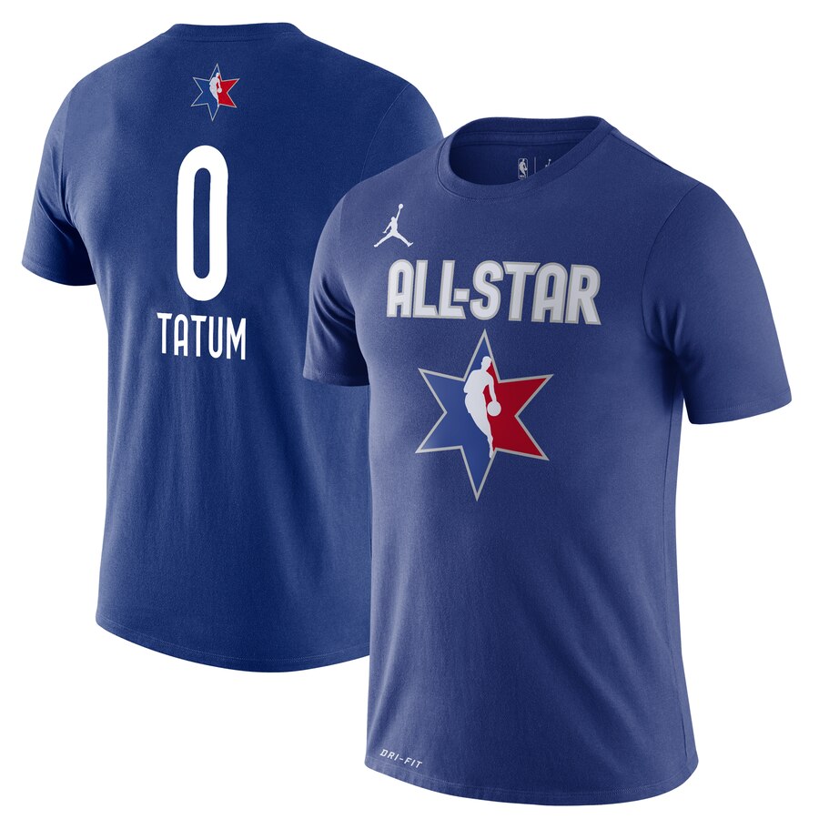 Men Jayson Tatum Jordan Brand 2020 NBA AllStar Game Name & Number Player TShirt Blue